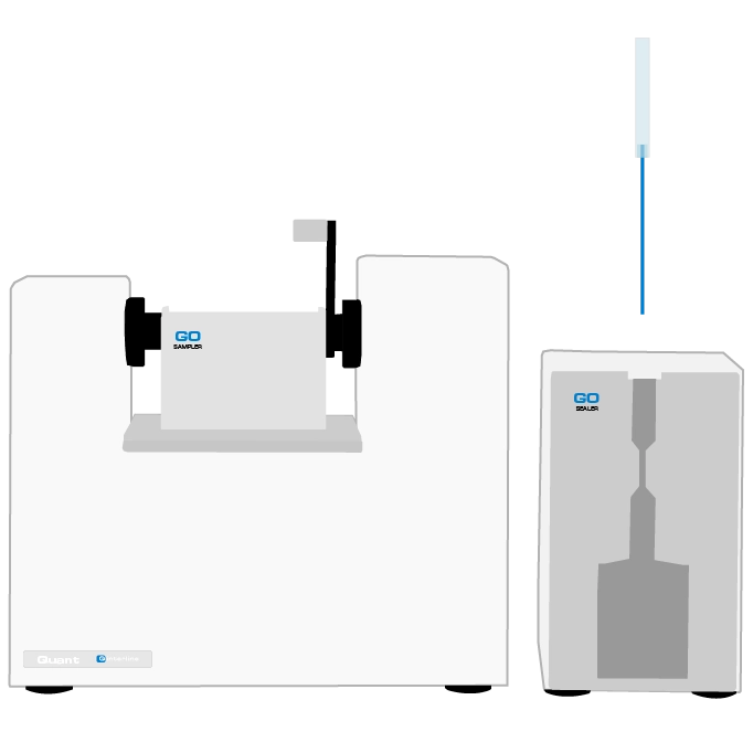 Abbildung des DairyQuant GO Sealer und Sampler mit blauer Pivette®